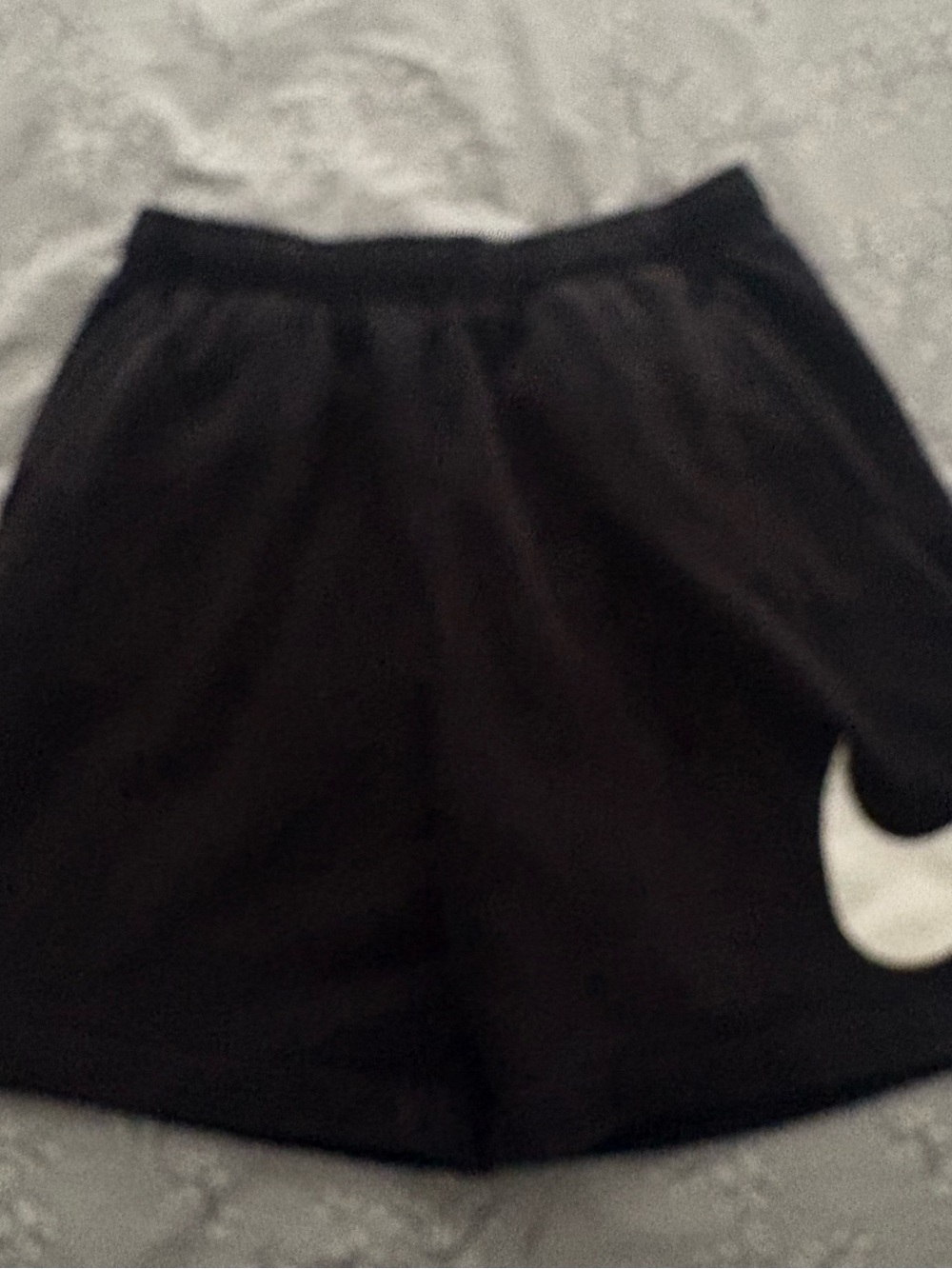 Nike Black Athletic Shorts with White Swoosh
